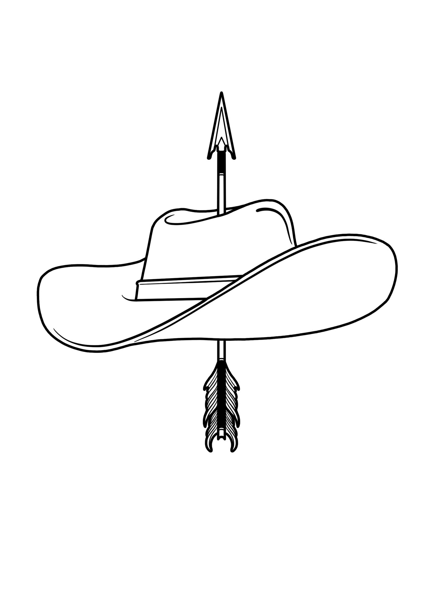 Hat and Arrow Sticker